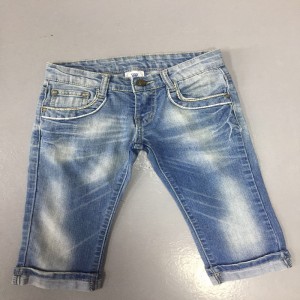 garçon montez jambe droite avec jeans couture poche WSG006 embrodiery
